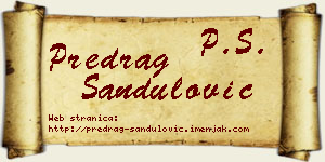Predrag Sandulović vizit kartica